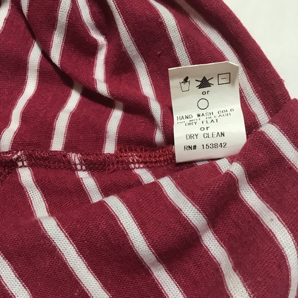 **2 FOR $20** 
CODE x MODE COWL NECK HIGH LOW STRIPED LINEN TOP SIZE L - Picture 6 of 9